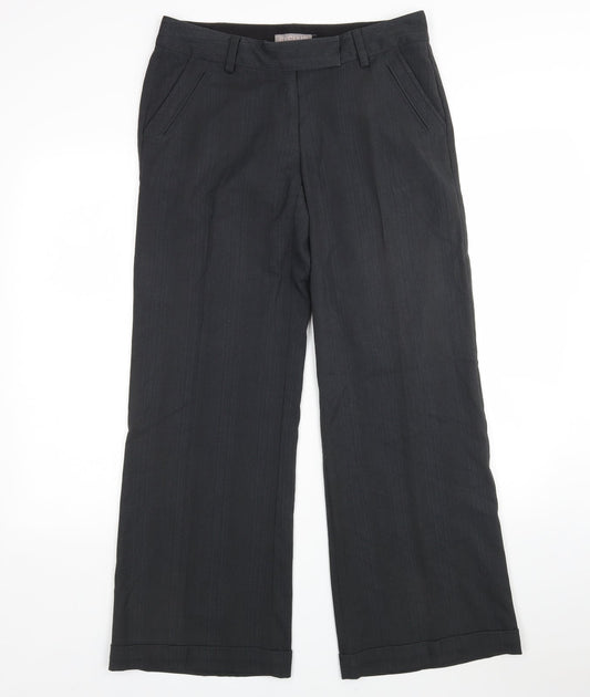 Avenue Womens Grey  Polyester Trousers  Size 10 L31 in Regular