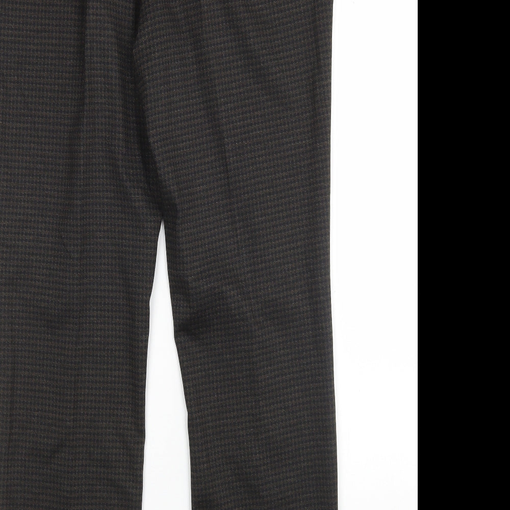 NEXT Womens Multicoloured Houndstooth Polyester Trousers  Size 12 L30 in Regular