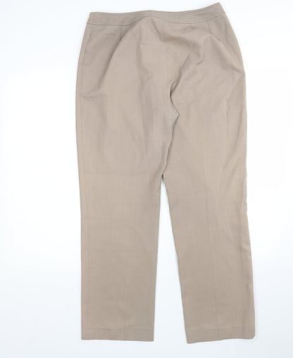 Preloved George Womens Brown  Polyester Trousers  Size 12 L29 in Regular - Back