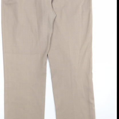 Preloved George Womens Brown  Polyester Trousers  Size 12 L29 in Regular - Label