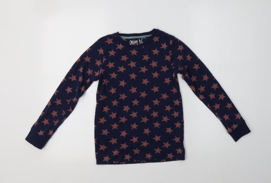 NEXT Girls Blue Geometric Cotton Top Pyjama Top Size 9-10 Years   - Star Print