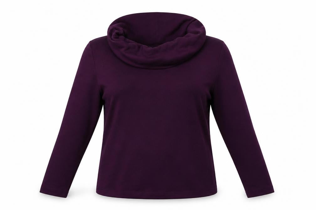 Classics Womens Purple Roll Neck  Polyester Pullover Jumper Size 12