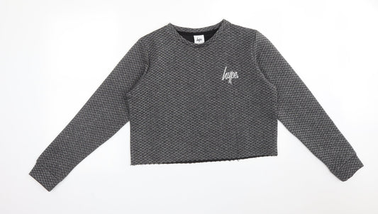 Hype Girls Silver Argyle/Diamond Polyester Pullover Sweatshirt Size 15 Years