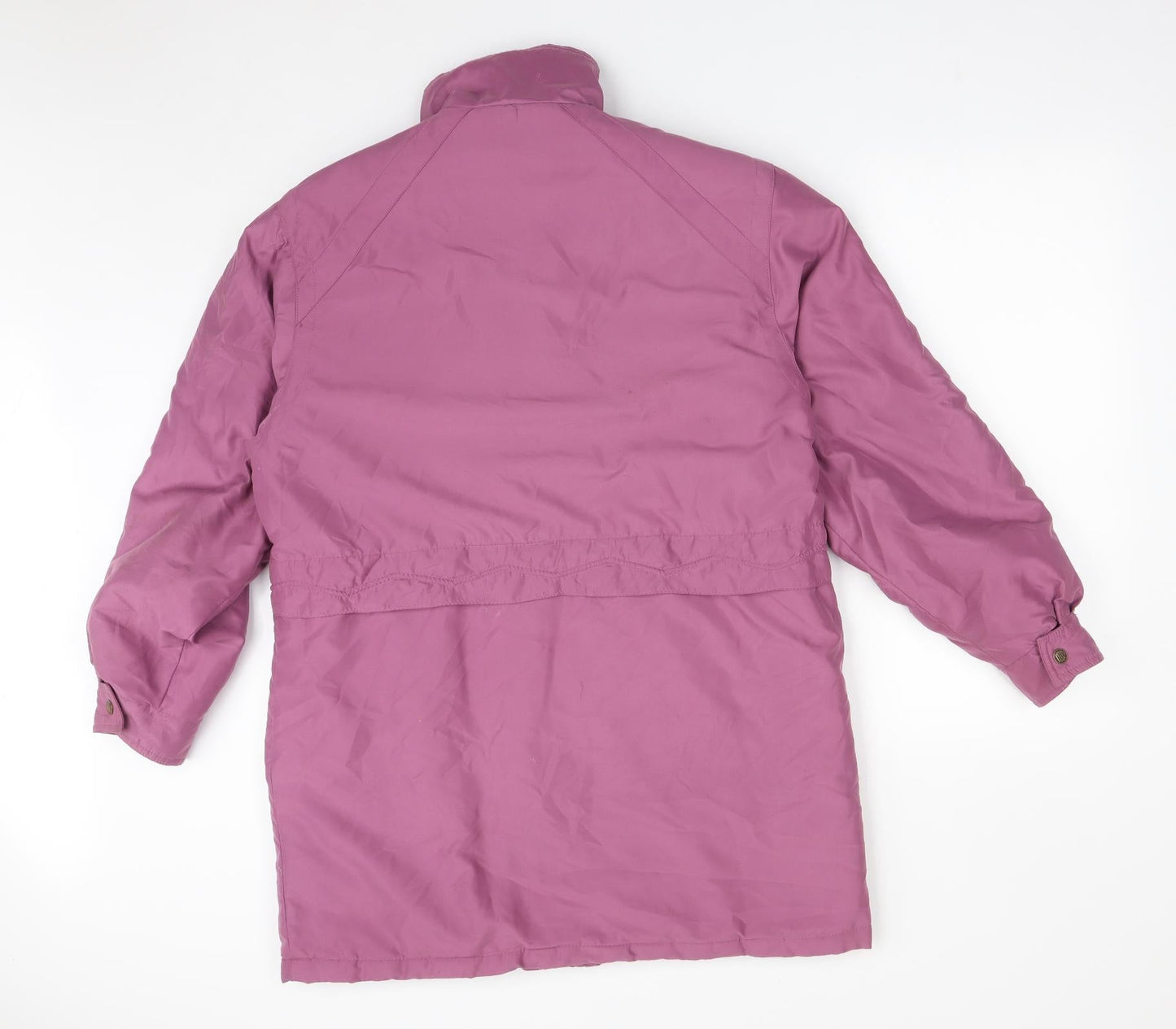Essentials Womens Purple   Overcoat Coat Size 10