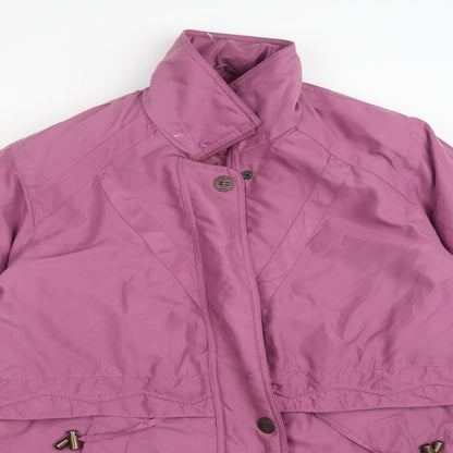 Essentials Womens Purple   Overcoat Coat Size 10