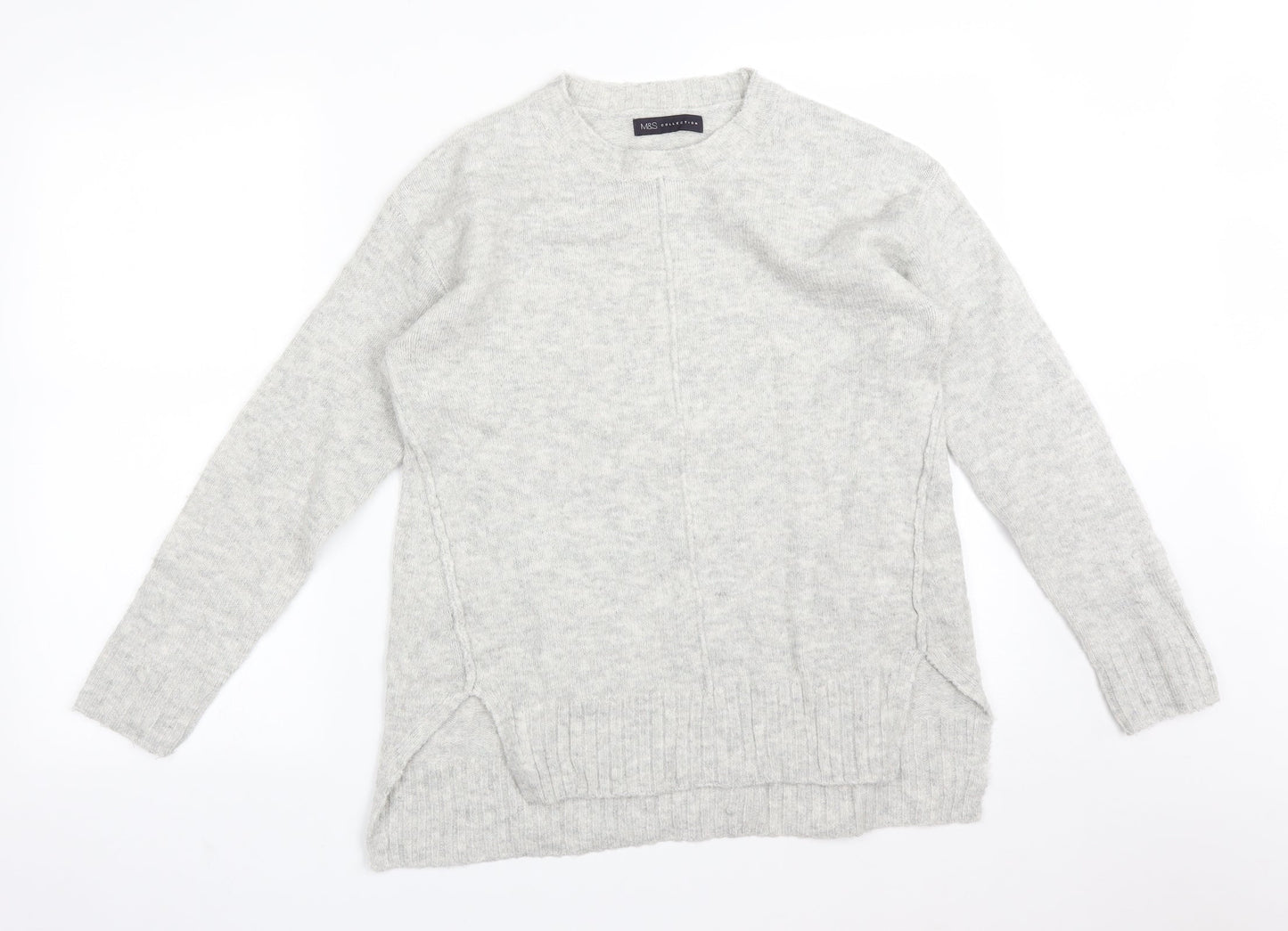 M&S Womens Grey  Acrylic Pullover Sweatshirt Size S