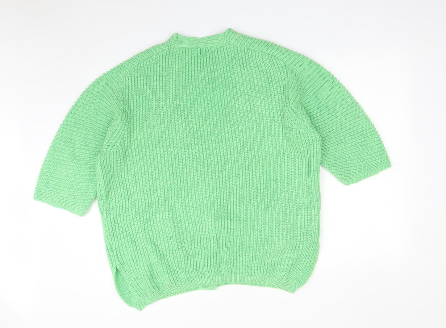 NEXT Womens Green V-Neck  Acrylic Cardigan Jumper Size S