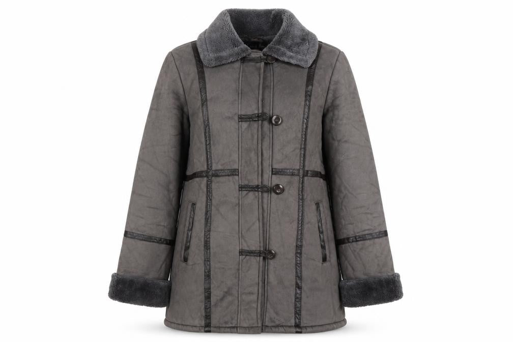 GABRIELLA VICENGA Womens Grey   Overcoat Coat Size 12
