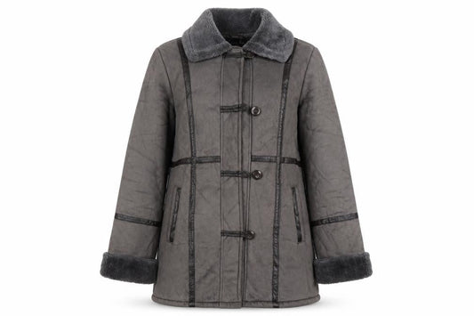 GABRIELLA VICENGA Womens Grey   Overcoat Coat Size 12