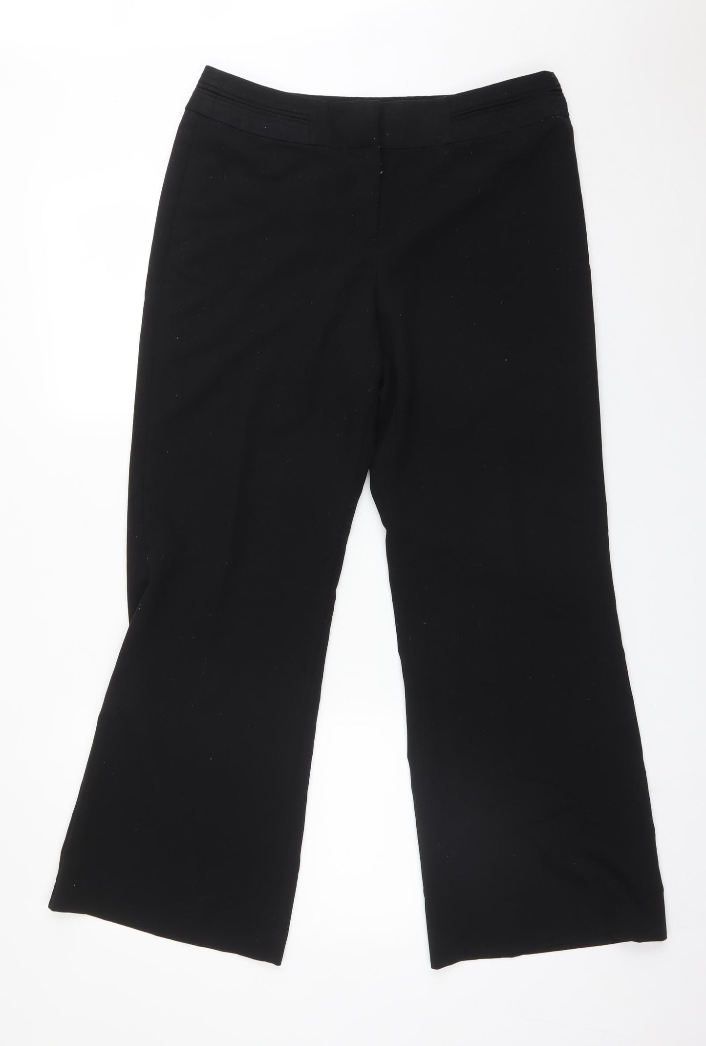 Debenhams Womens Black  Polyester Dress Pants Trousers Size 12 L30 in Regular