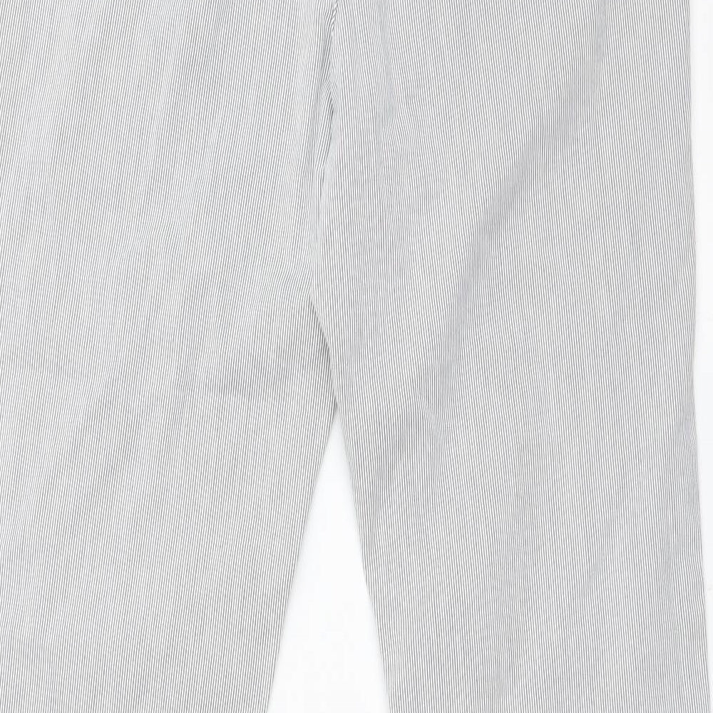 Preloved M&S Womens Multicoloured Striped Cotton Straight Jeans Size 10 L33 in Regular - Label