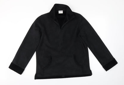 Next Womens Black Collared  Polyester Pullover Jumper Size S