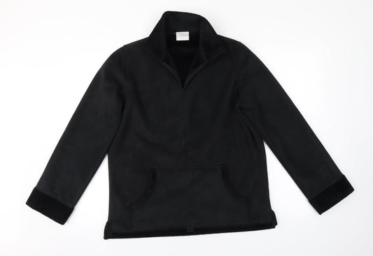 NEXT Womens Black Collared  Polyester Pullover Jumper Size S