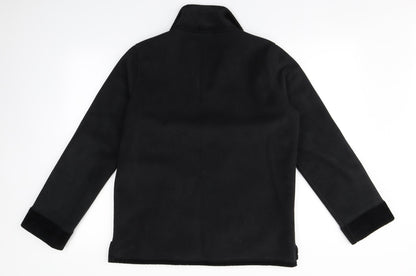 Next Womens Black Collared  Polyester Pullover Jumper Size S