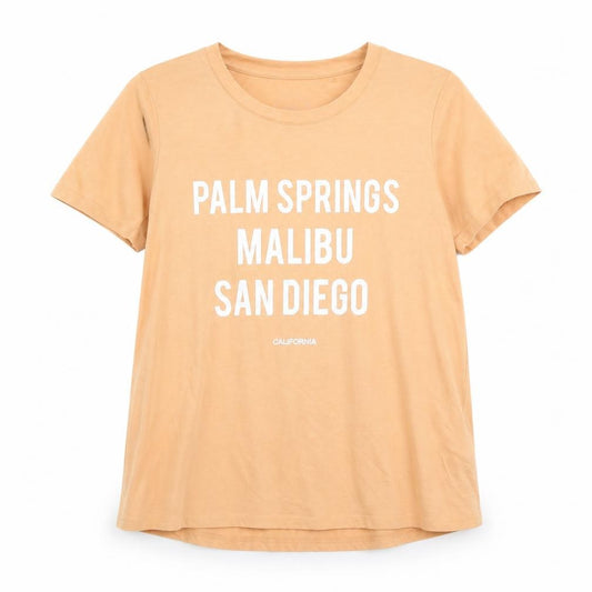 NEXT Womens Orange  Cotton Basic T-Shirt Size 12 Round Neck
