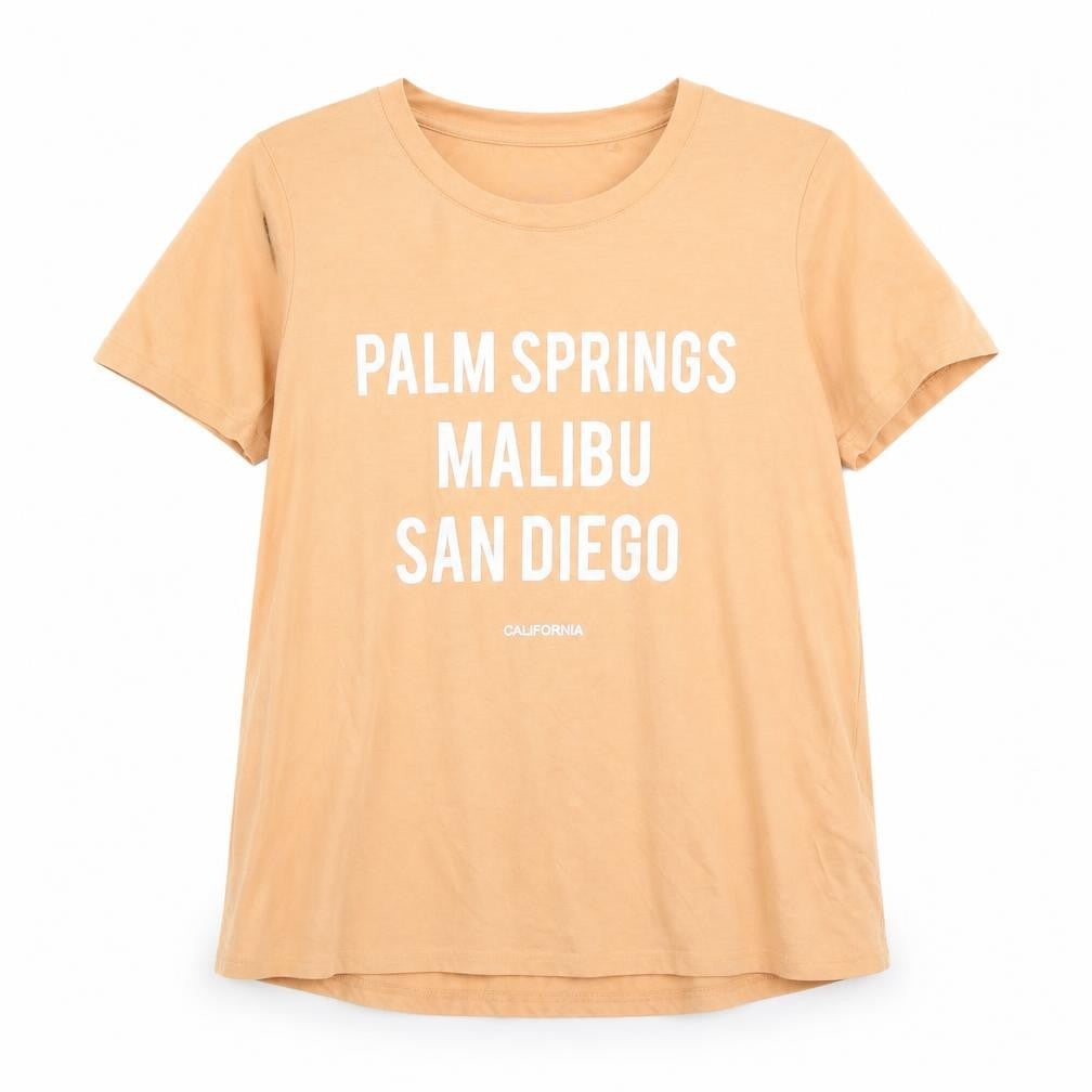 NEXT Womens Orange  Cotton Basic T-Shirt Size 12 Round Neck