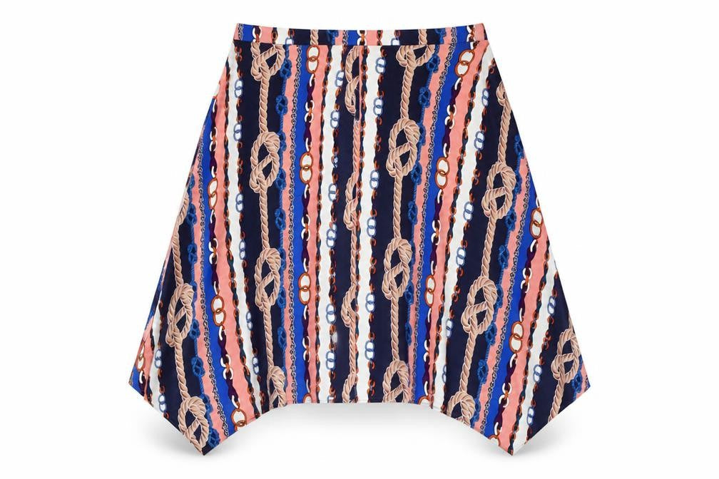 Papaya Womens Multicoloured Striped Viscose A-Line Skirt Size 10