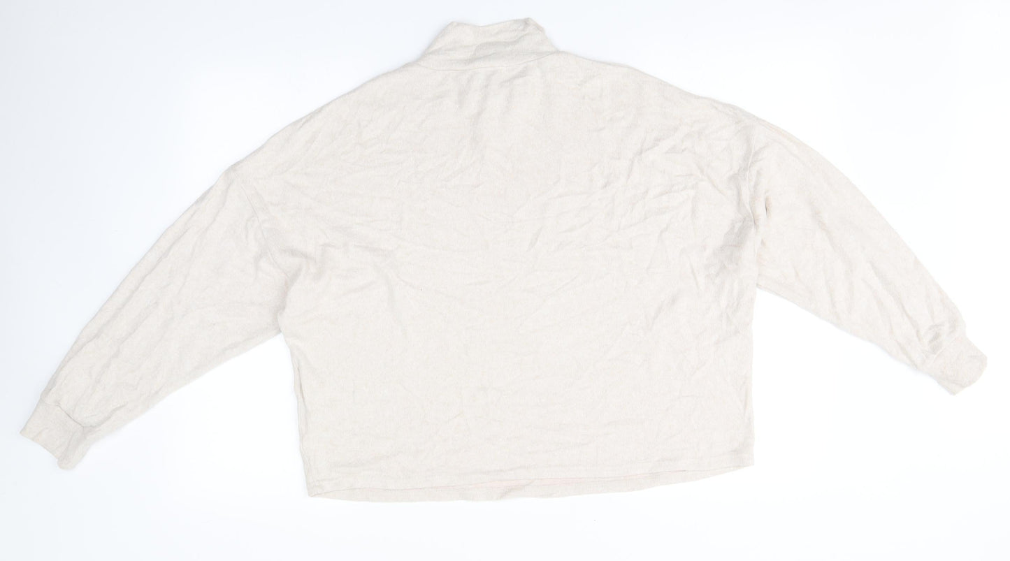 New Look Womens Beige Roll Neck  Viscose Pullover Jumper Size M