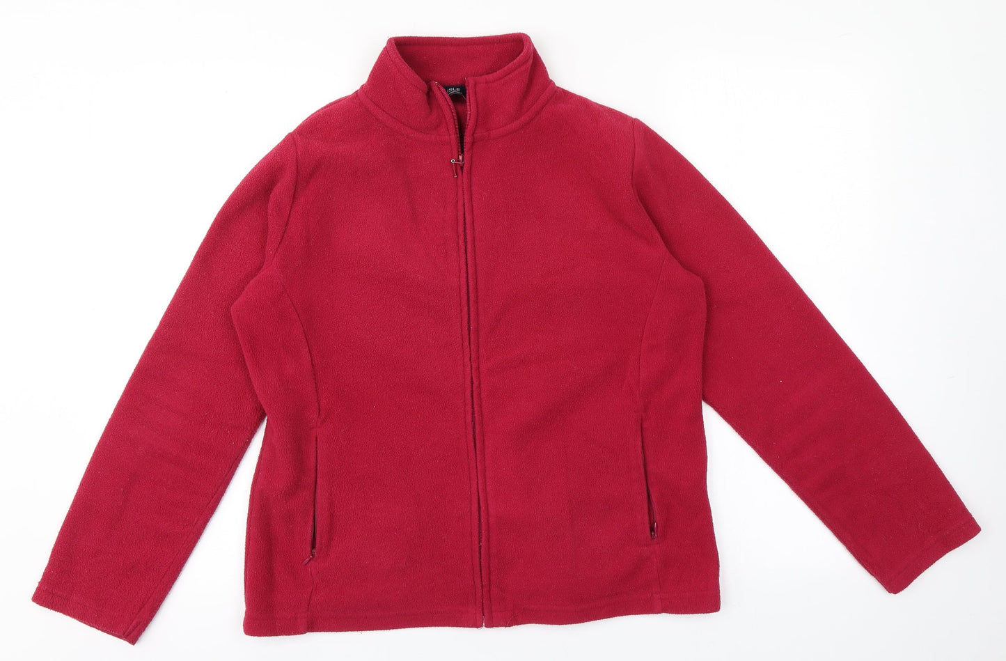 EWM Womens Pink High Neck  Polyester Full Zip Jumper Size 14