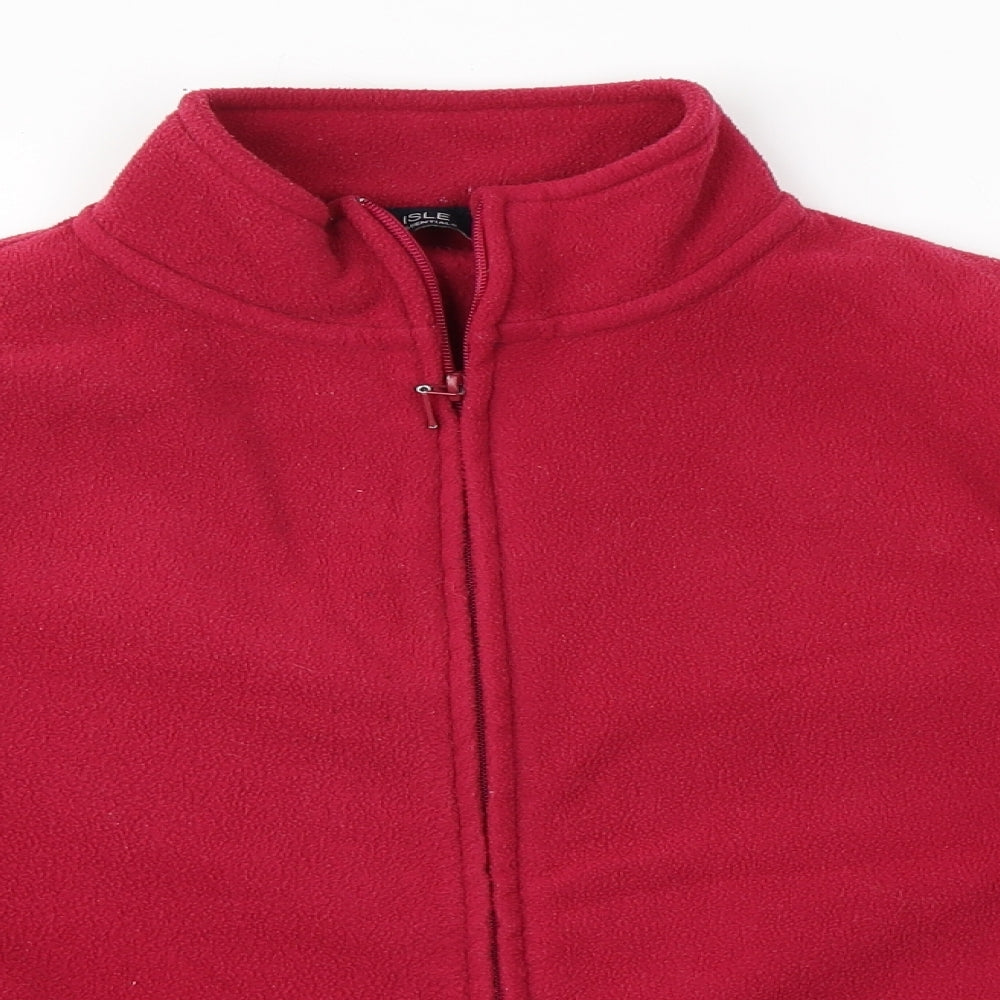 EWM Womens Pink High Neck  Polyester Full Zip Jumper Size 14