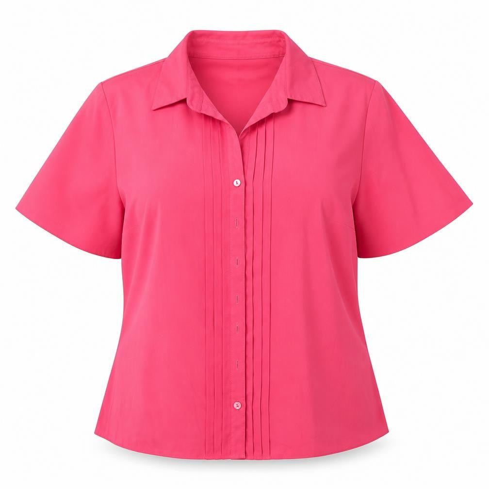 Profile Womens Pink  Polyester Basic Button-Up Size 12 Collared