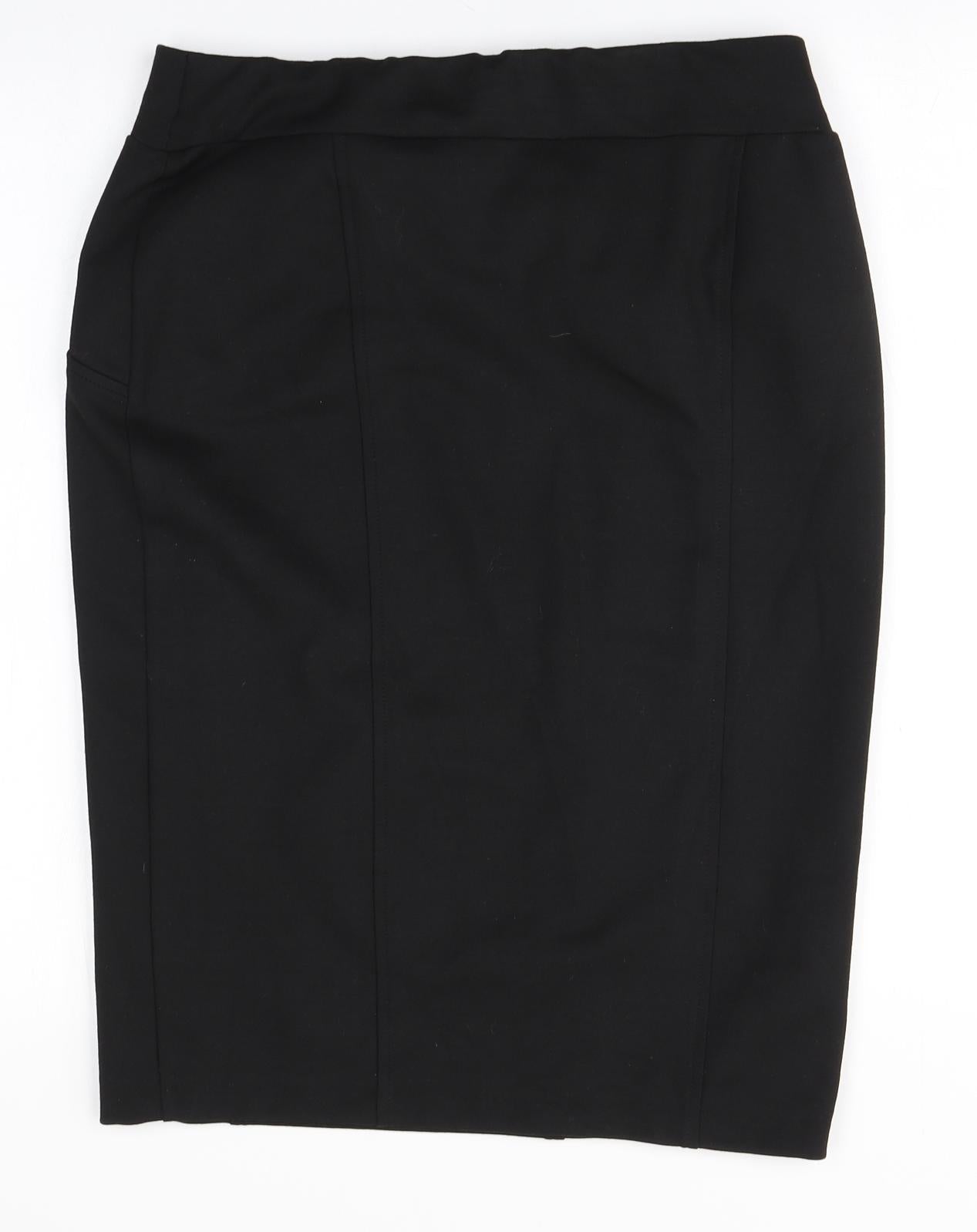 Savoir Womens Brown  Polyester Straight & Pencil Skirt Size 14