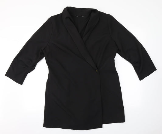 Preworn Womens Black   Overcoat Coat
