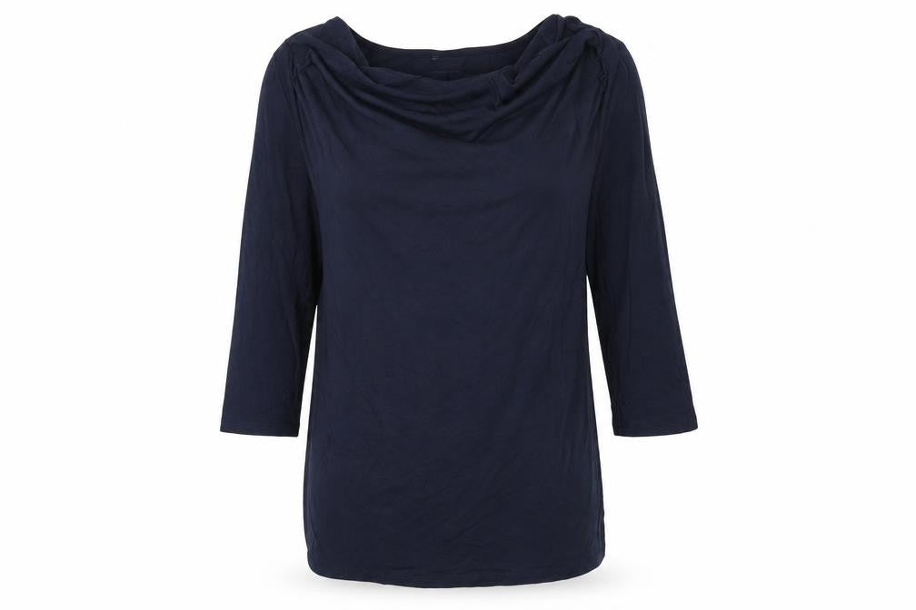 Monsoon Womens Blue  Viscose Basic T-Shirt Size 10 Round Neck