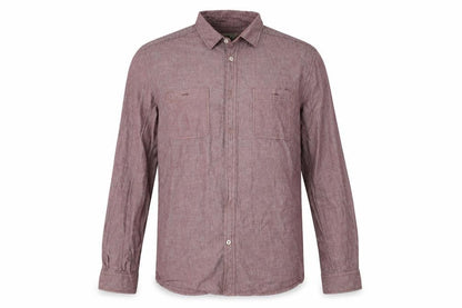 Easy Mens Grey  Cotton  Button-Up Size L Collared
