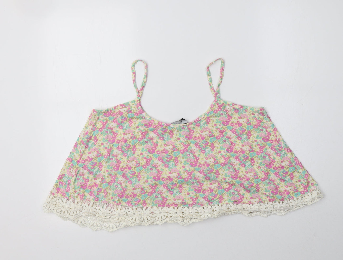New Look Womens Multicoloured Floral Viscose Camisole Tank Size 14 Scoop Neck