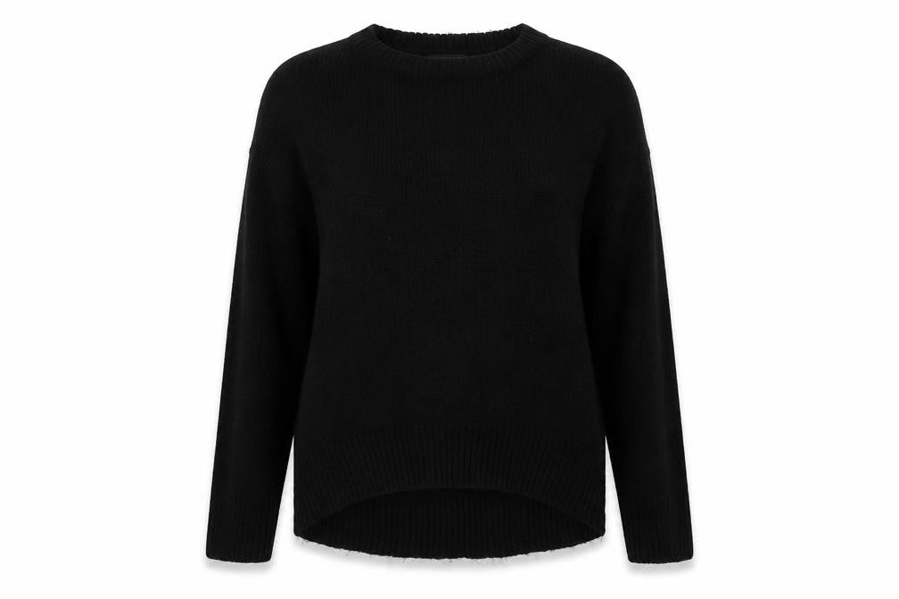 New Look Womens Black Crew Neck  Acrylic Pullover Jumper Size M