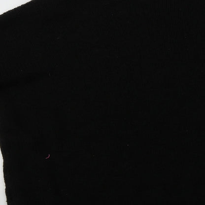 New Look Womens Black Crew Neck  Acrylic Pullover Jumper Size M
