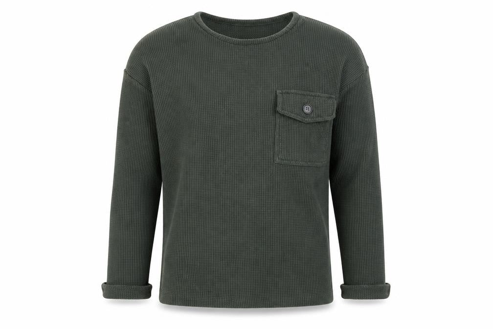 Zara Boys Green Round Neck  Polyester Pullover Jumper Size 13-14 Years