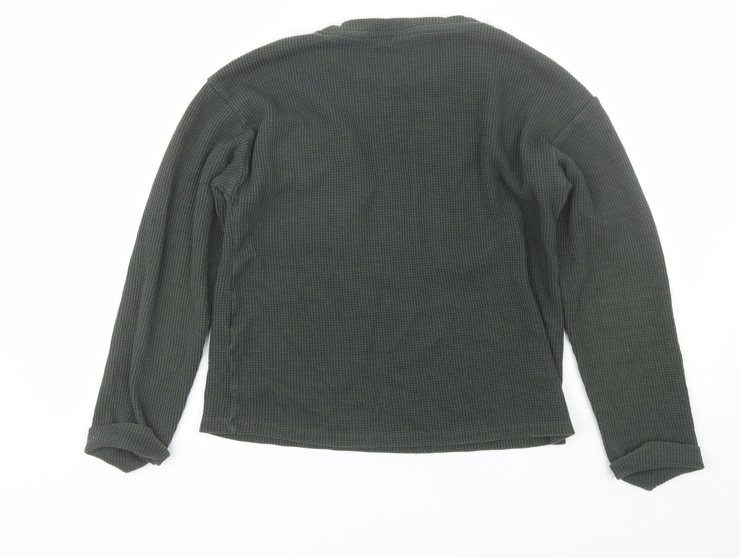 Zara Boys Green Round Neck  Polyester Pullover Jumper Size 13-14 Years