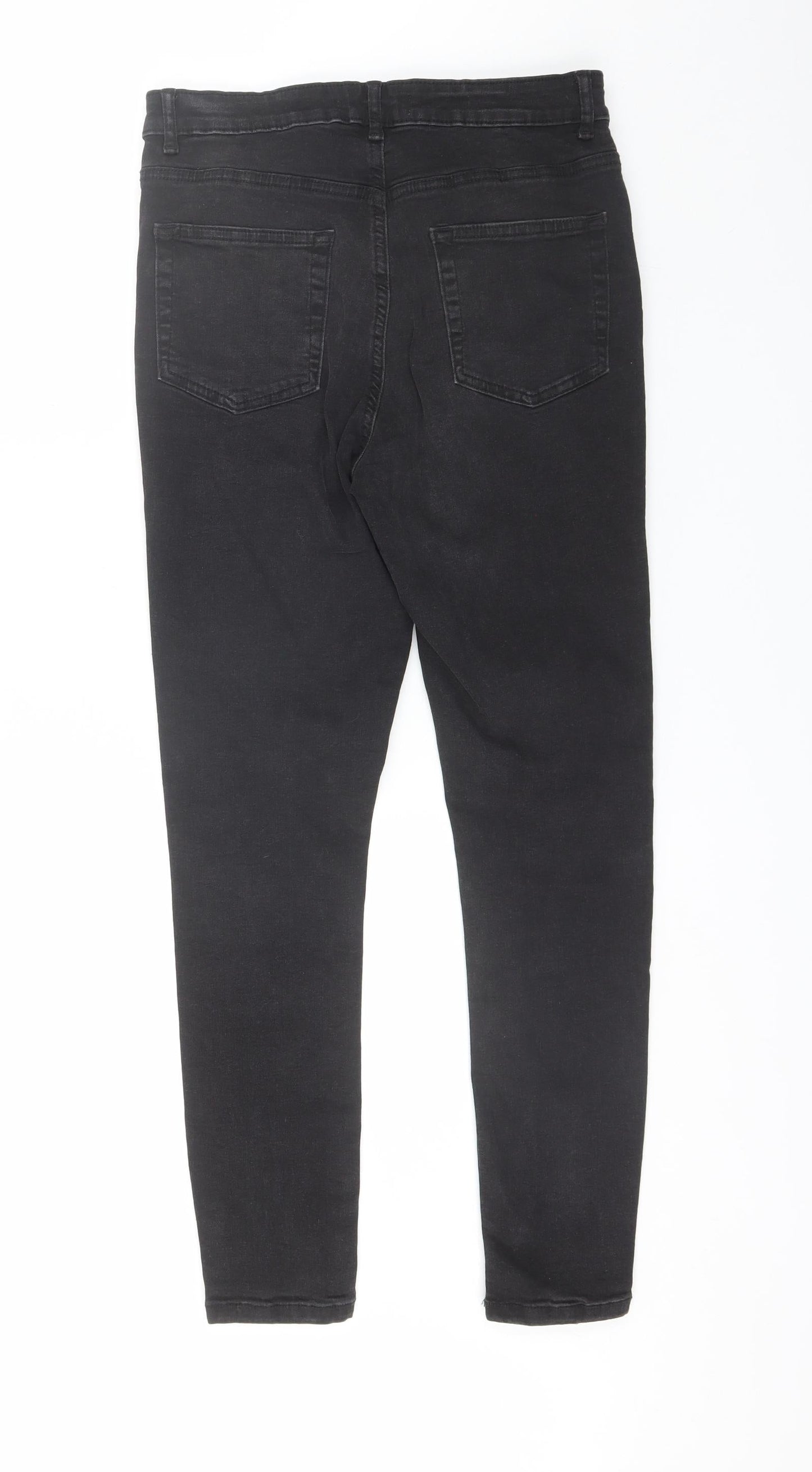 Denim Co Womens Black  Cotton Skinny Jeans Size 14 L28 in Regular