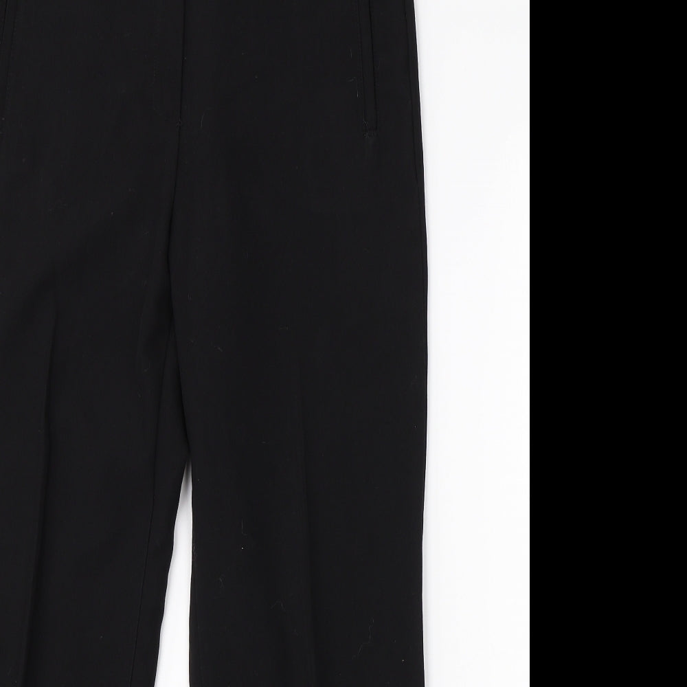 M&S Womens Black  Polyester Dress Pants Trousers Size 10 L25 in Regular