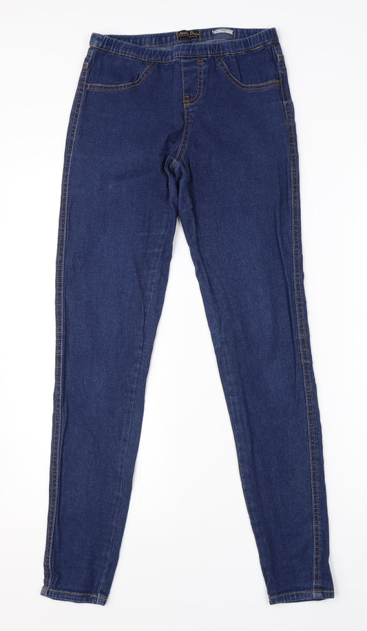 Preworn Womens Blue  Cotton Jegging Jeans Size 10 L29 in Regular