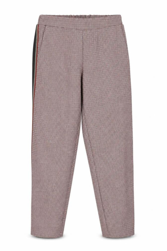 Primark Womens Red Houndstooth Viscose Trousers  Size 8 L23 in Regular