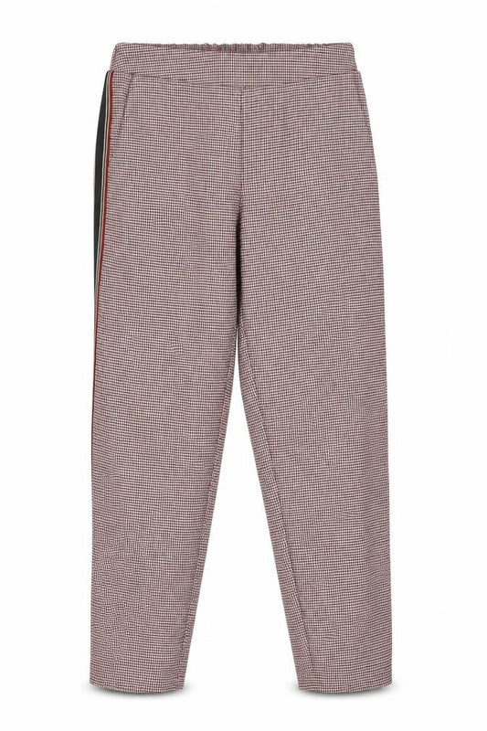 Primark Womens Red Houndstooth Viscose Trousers  Size 8 L23 in Regular
