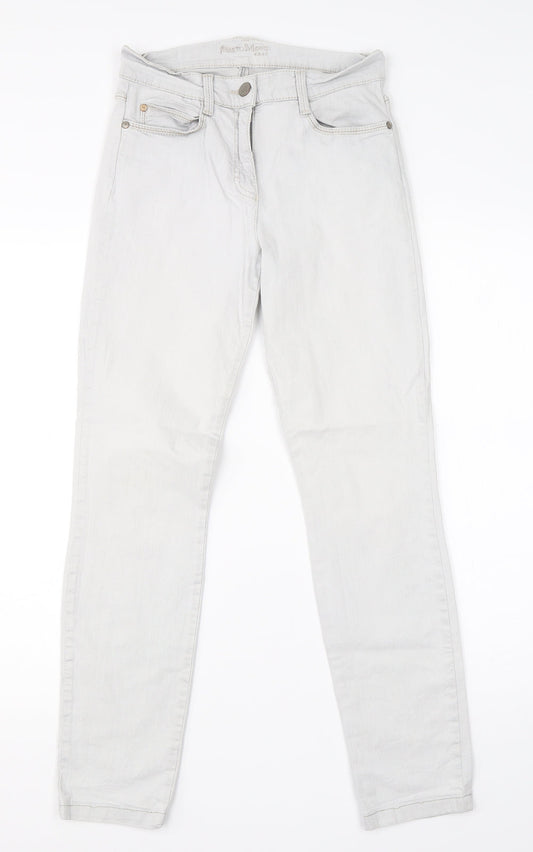 Free to Move Womens Grey  Cotton Straight Jeans Size 26 in L26 in Regular