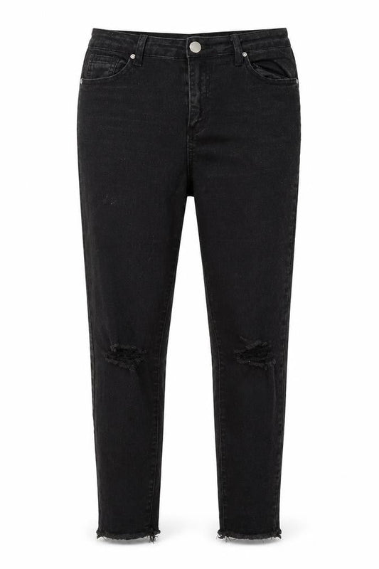 Boohoo Womens Black  Cotton Skinny Jeans Size 12 L24 in Regular