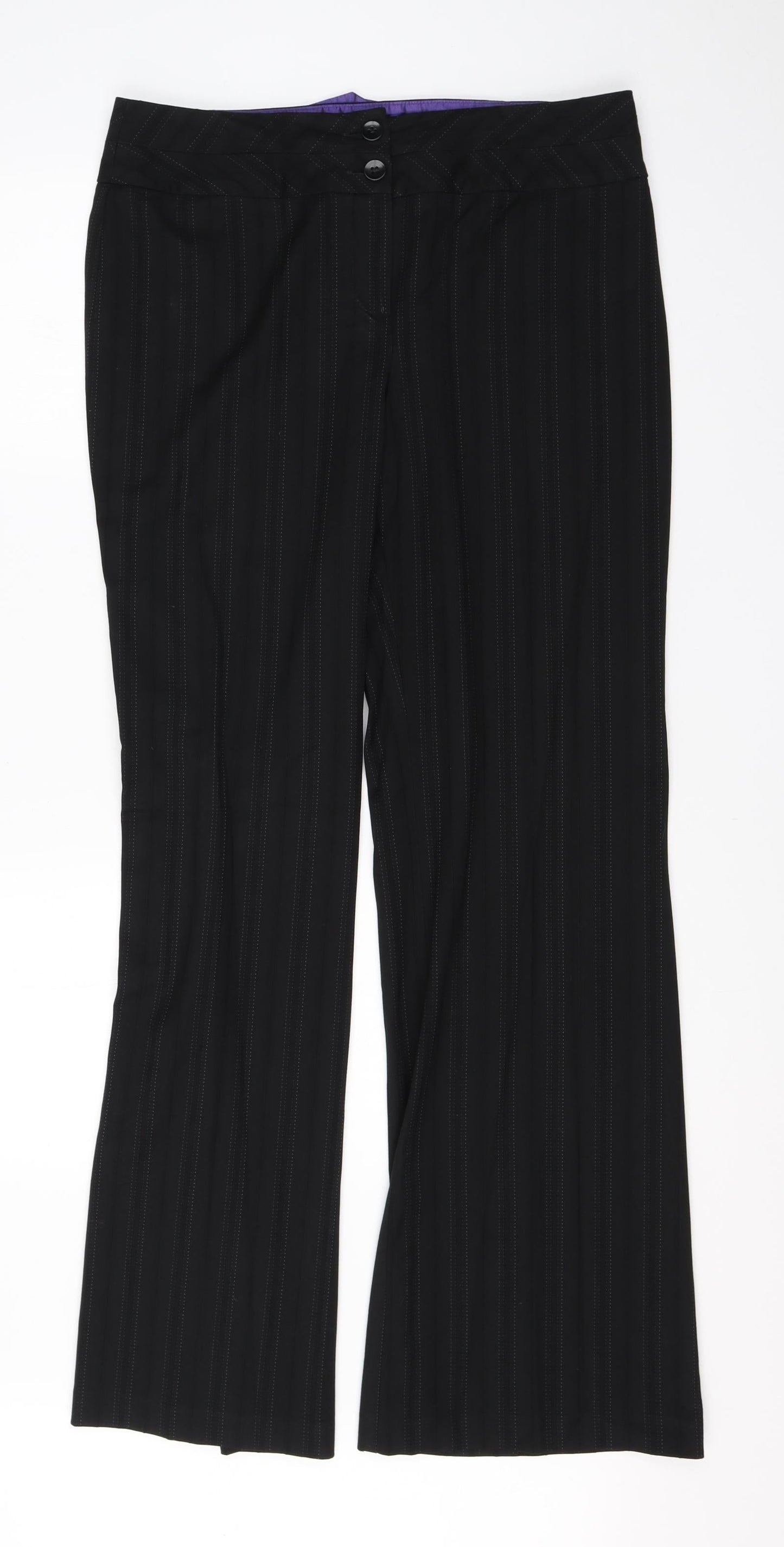 NEXT Womens Black  Viscose Dress Pants Trousers Size 12 L29 in Regular