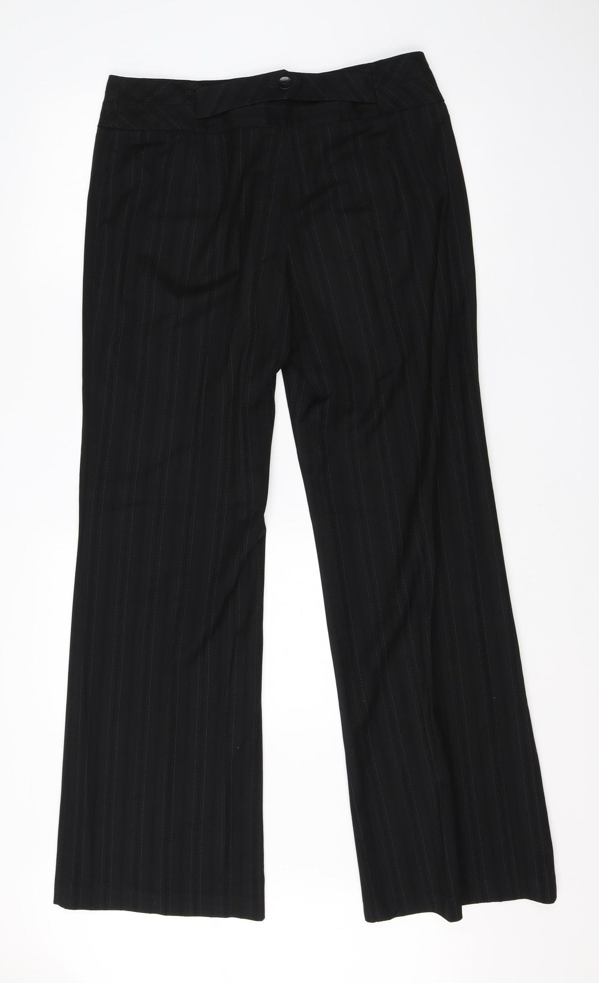 NEXT Womens Black  Viscose Dress Pants Trousers Size 12 L29 in Regular
