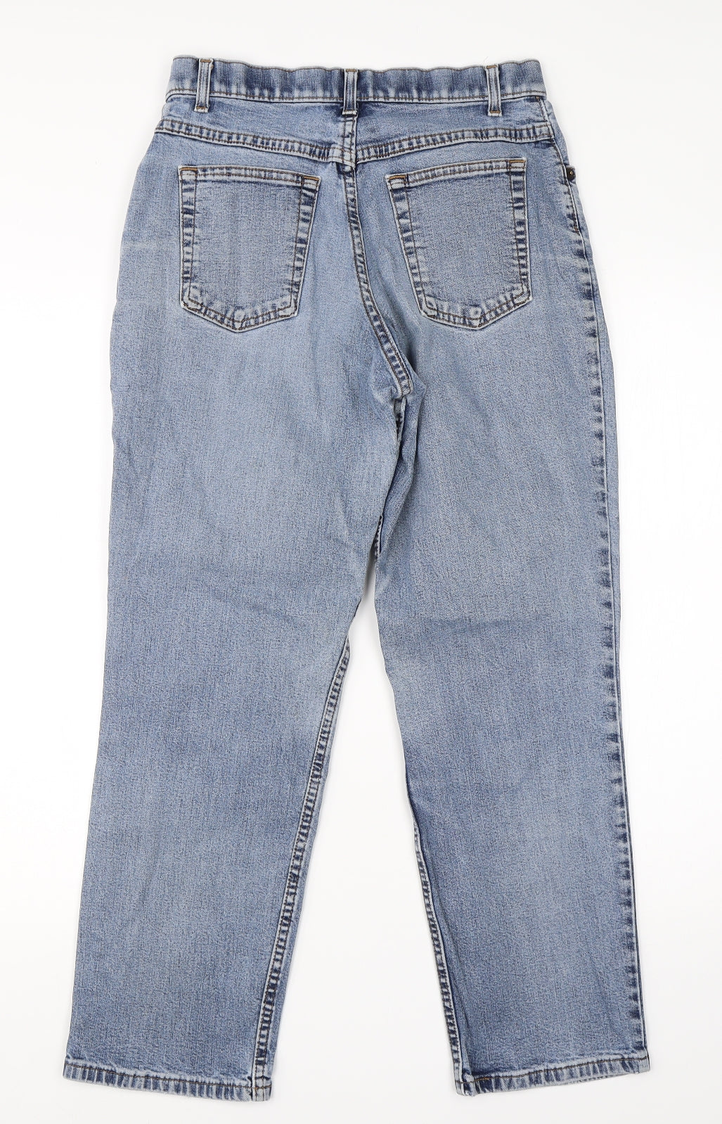 Preworn Womens Blue  Cotton Cropped Jeans Size 28 in L24 in Regular
