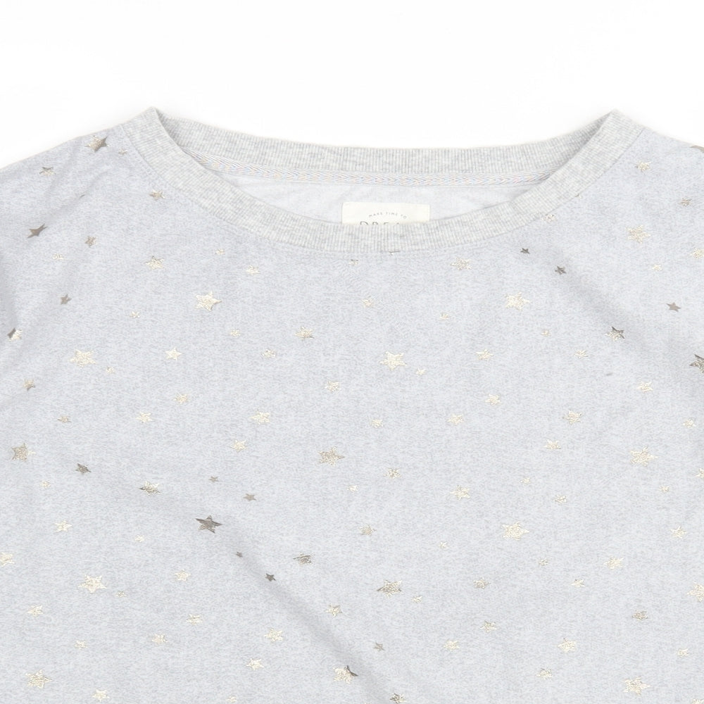 NEXT Womens Grey Polka Dot Polyester Top Pyjama Top Size M