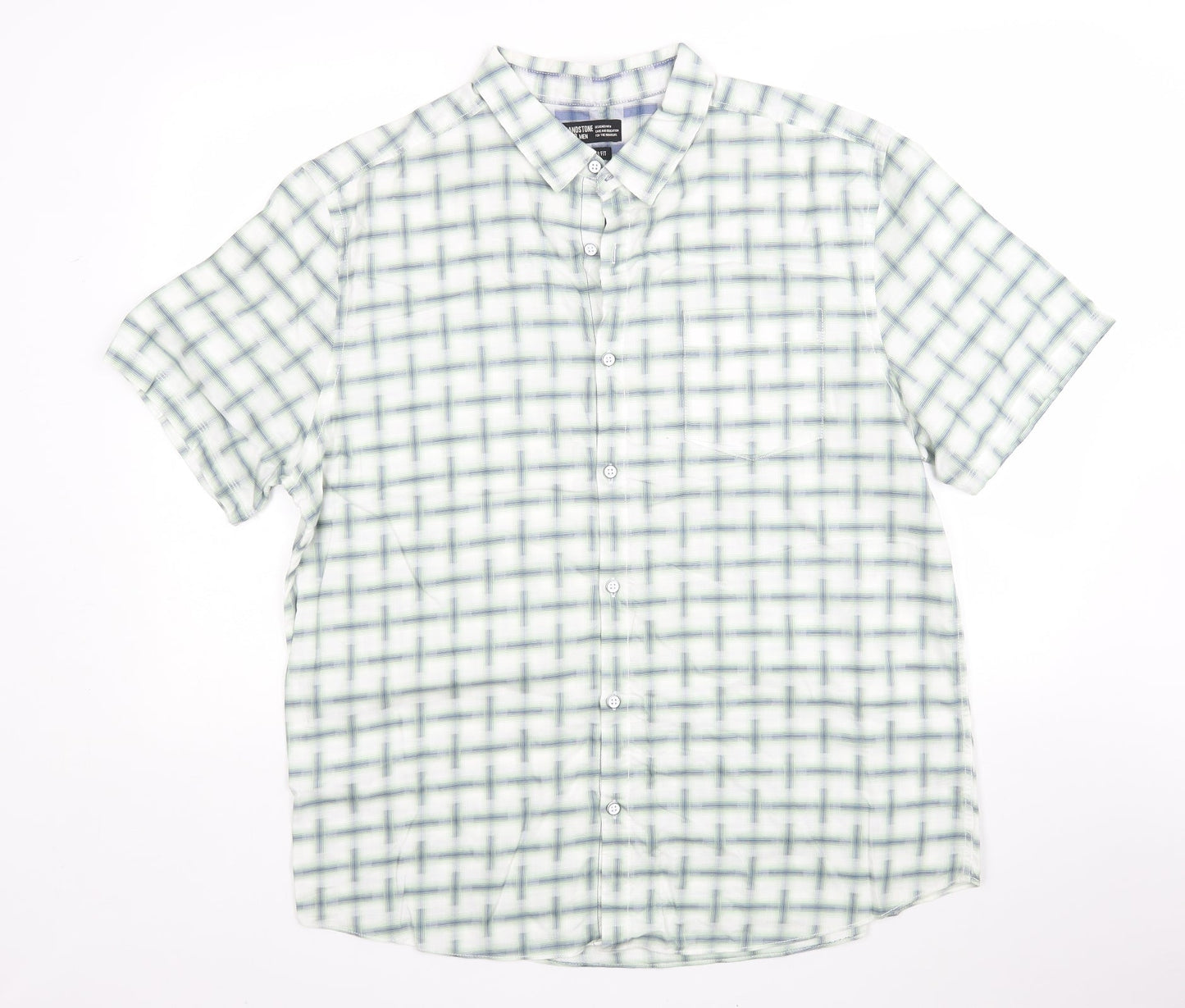 Sandstone Mens Multicoloured Check Cotton  Button-Up Size XL Collared