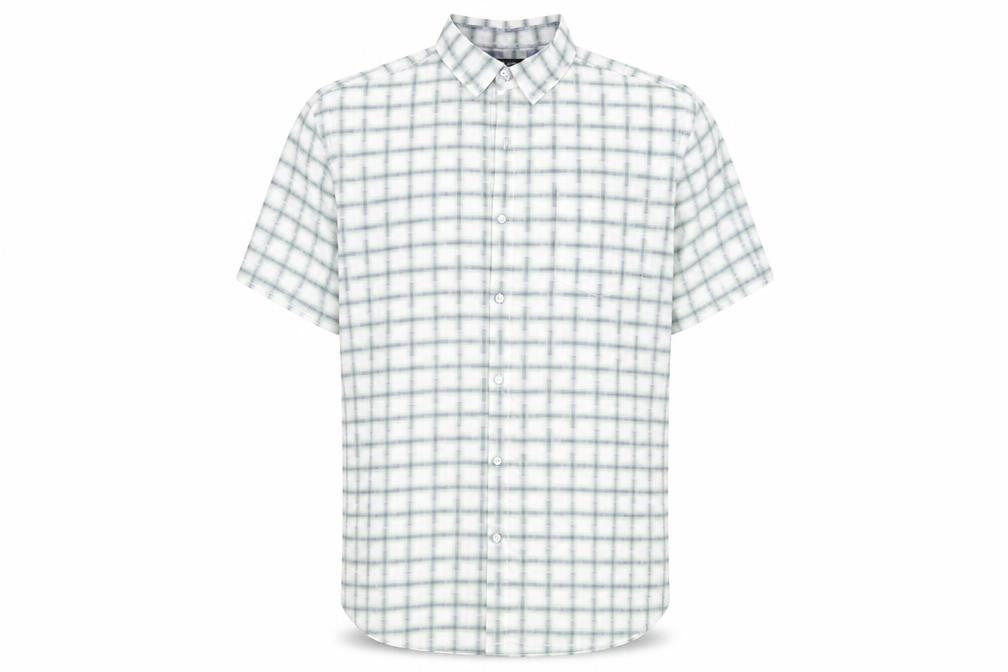 Sandstone Mens Multicoloured Check Cotton  Button-Up Size XL Collared