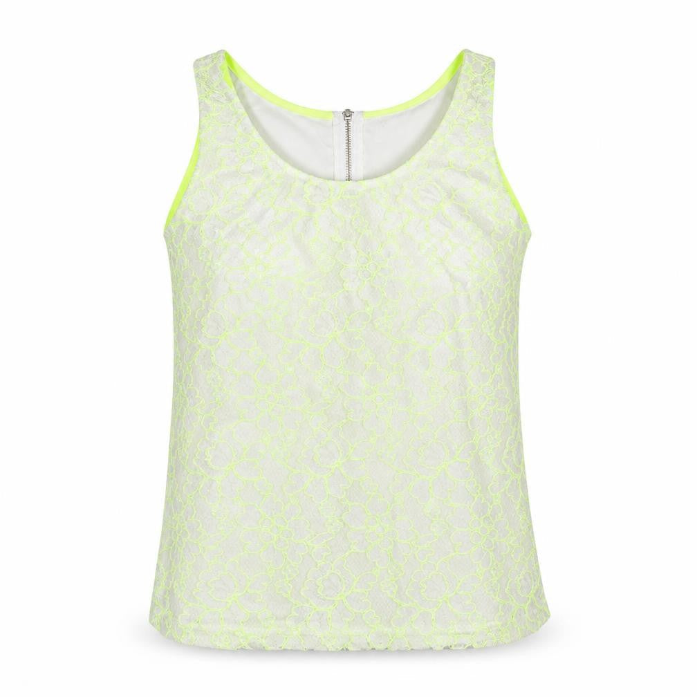 Julie Womens Multicoloured Floral Polyester Basic Tank Size S Round Neck