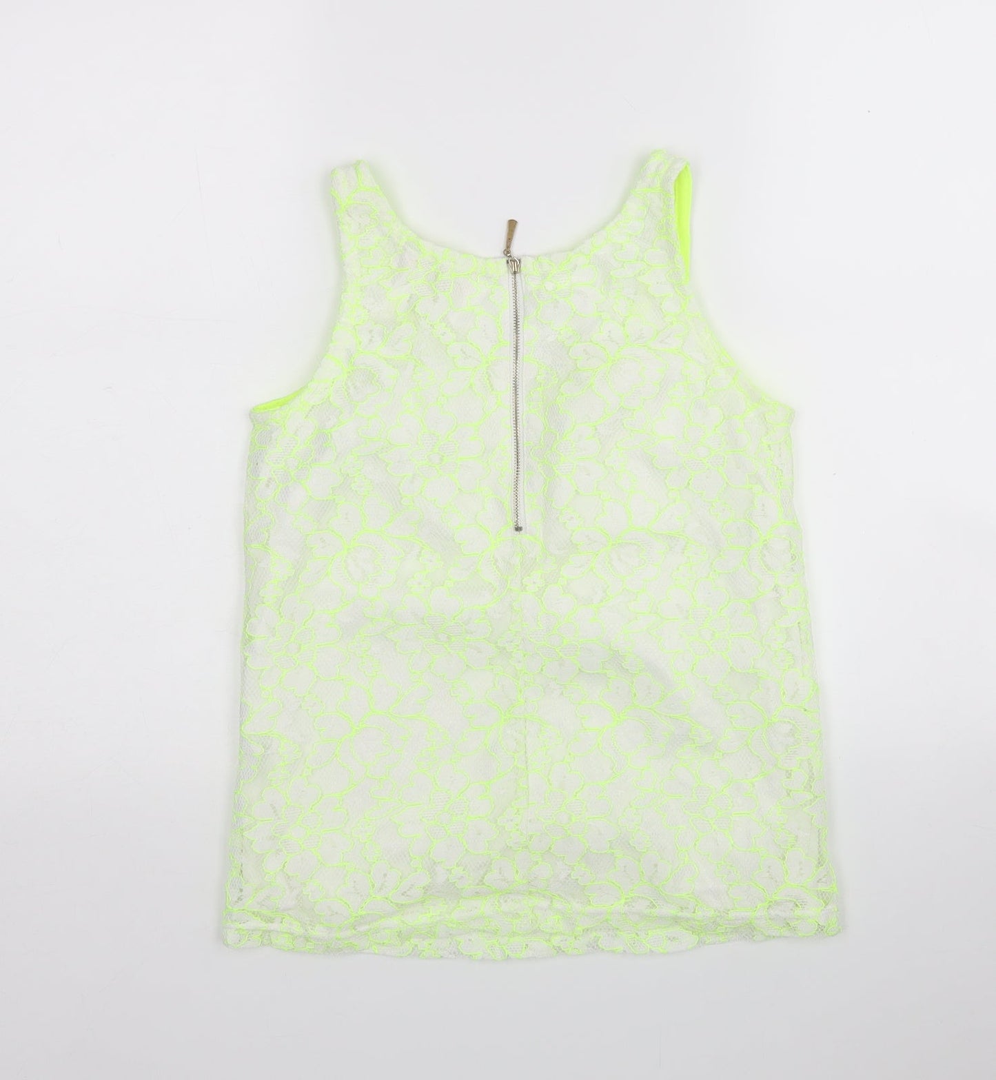 Julie Womens Multicoloured Floral Polyester Basic Tank Size S Round Neck