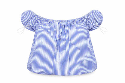 Zara Womens Multicoloured Striped Cotton Basic Blouse Size M Boat Neck